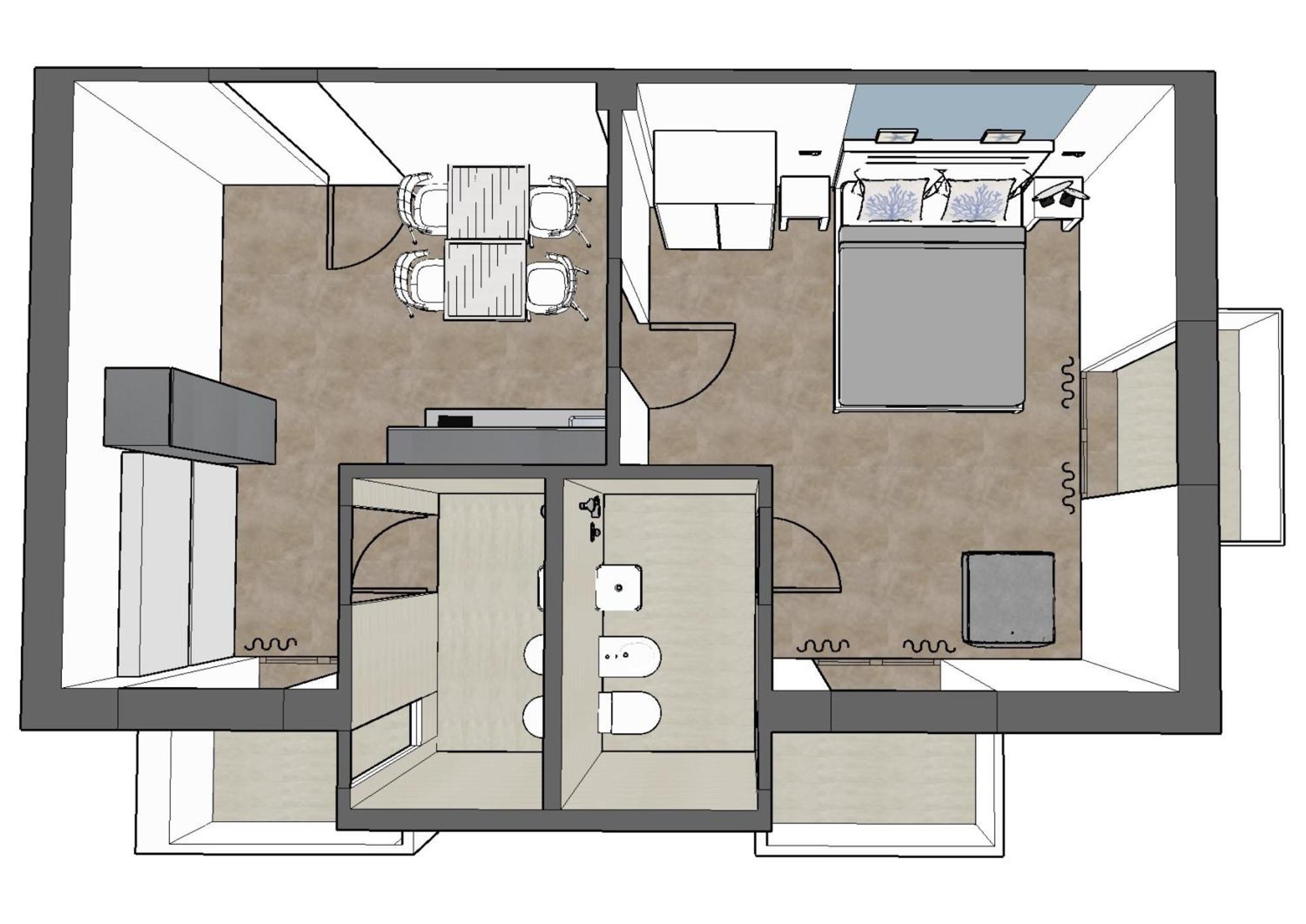 Appartamento con 1 Camera da Letto