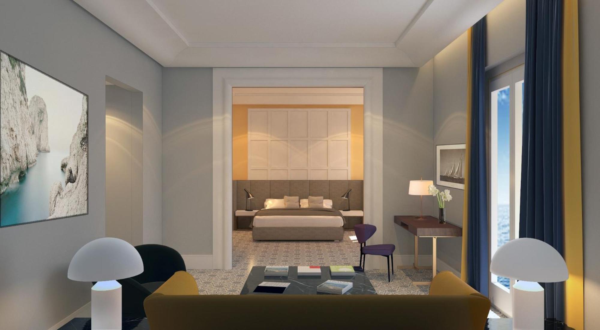 Suite mit Kingsize-Bett und Meerblick